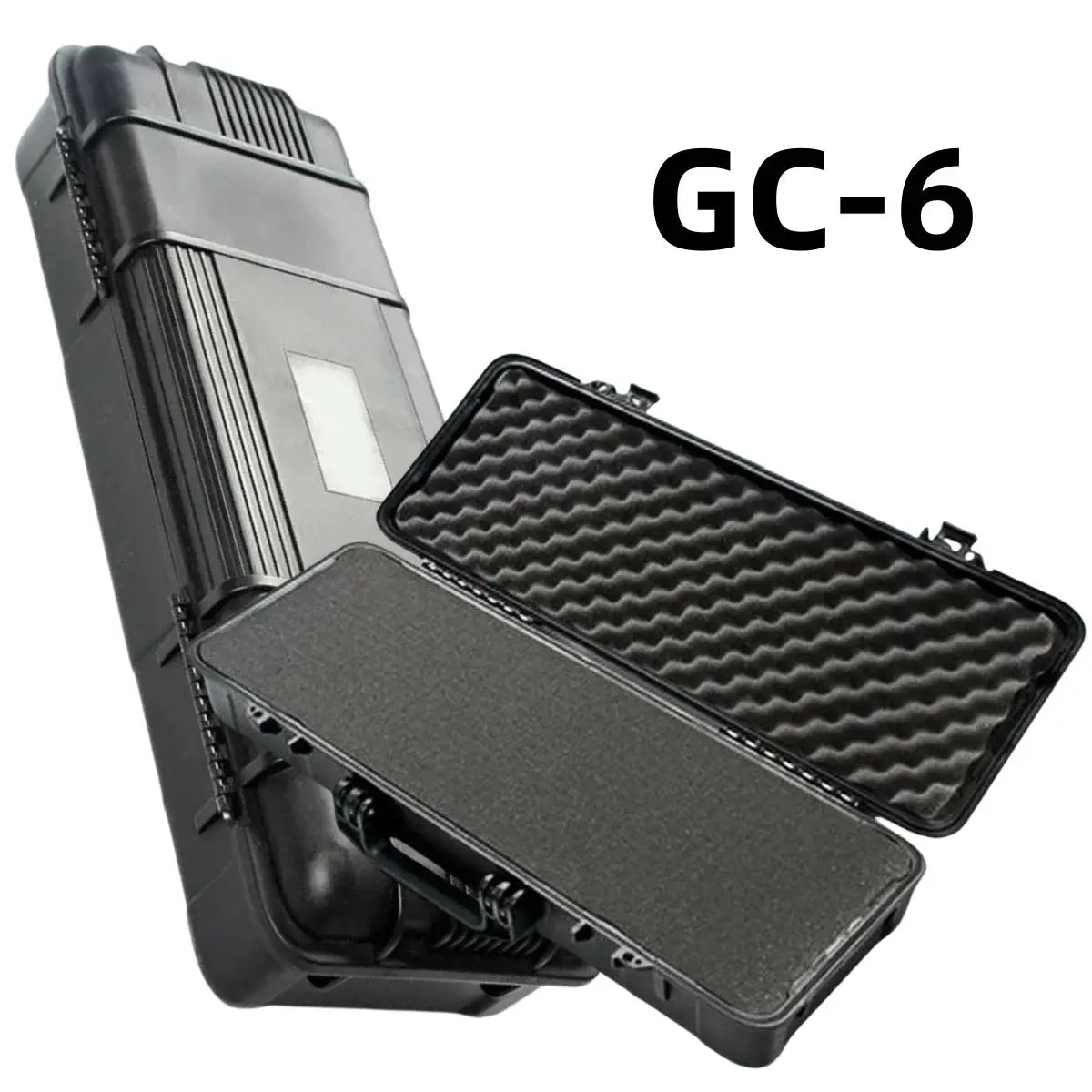 Hard tool case GC-6 by Simples Market, waterproof black case with foam-padded interior