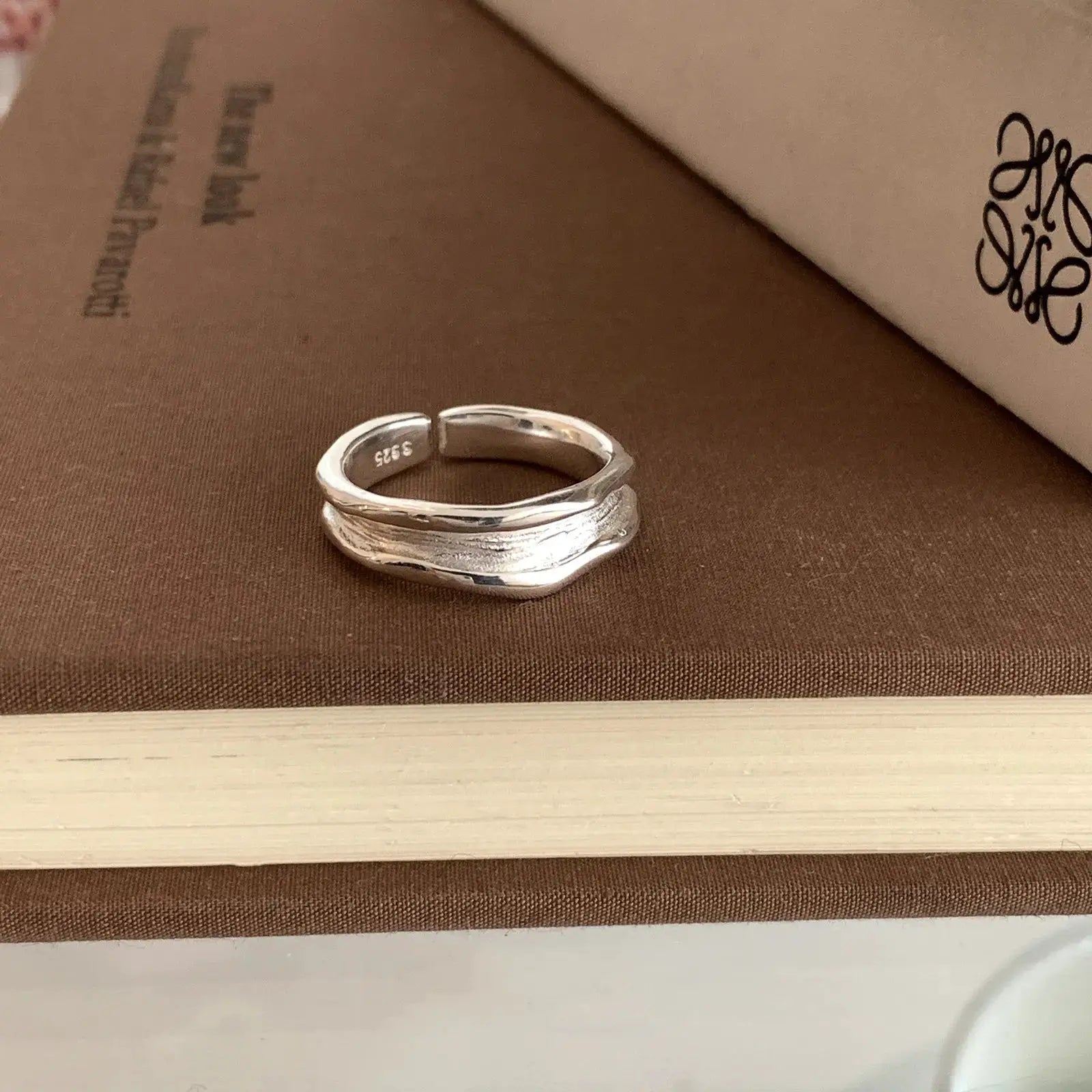 925 Sterling Silver Double Layer Water Drop Ring For Women With Square Zircon Adjustable Index Finger Jewelry Gift
