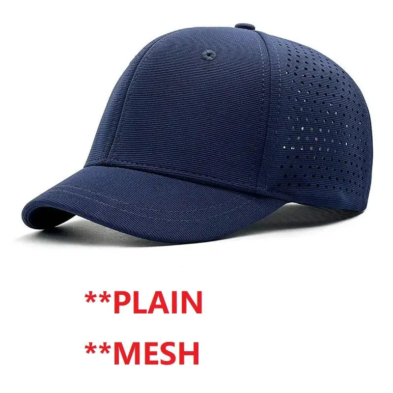 Big Head Hat Back Closed 5cm Short Brim Baseball Cap For Men Mesh Fitted Stretchy Full Closed Caps 56-60cm 61-65cm