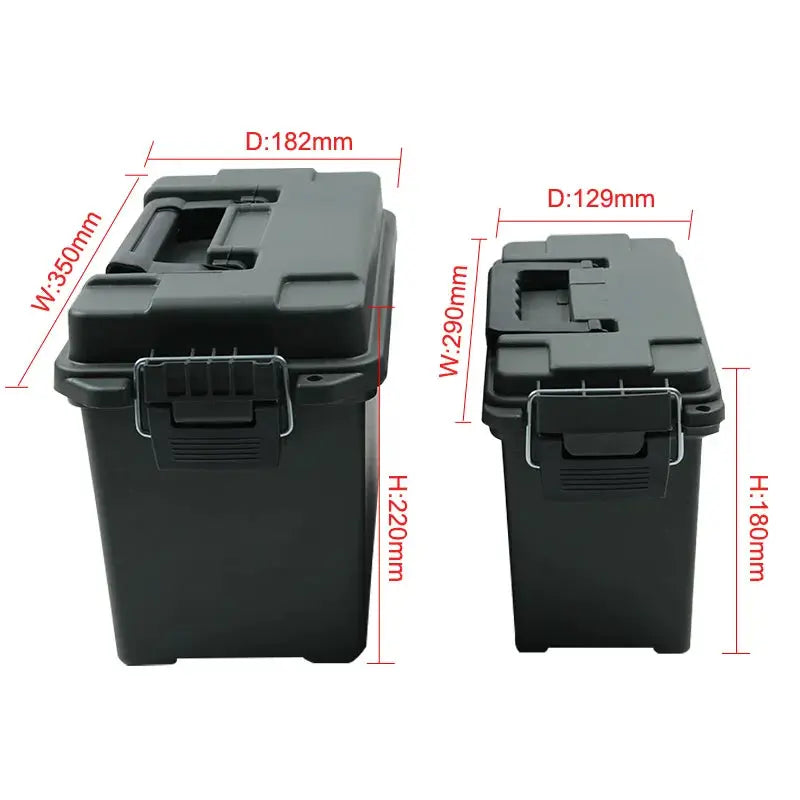 Plastic Ammo Box Safe Storage For Ammunition Hunting Survival Gear Multipurpose Lightweight High Strength Case