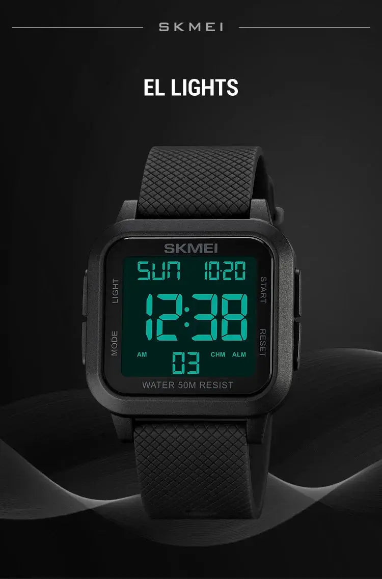 SKMEI 1894 Sport Electronic Watch for Men Shockproof Waterproof Countdown Mens Wristwatch Military Alarm Clock 1960 Reloj Hombre