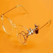 ClarityPro Dual Clip On Magnifying Glasses 5X 10X Magnification For Watch Repair And Jewelry Crafting Precision Optics