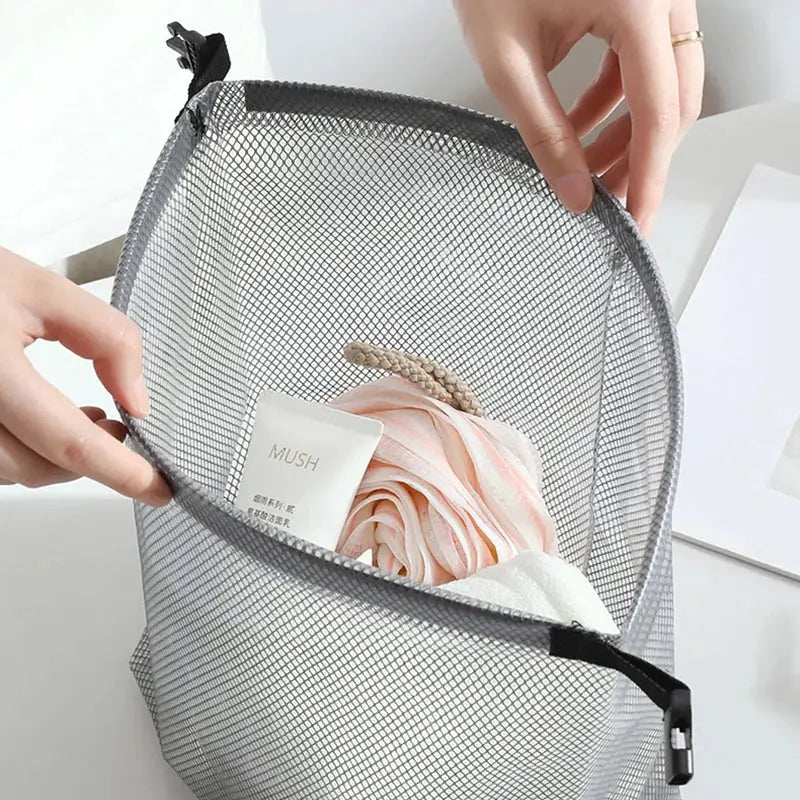 AzureGuard Large Capacity Waterproof Cosmetic Storage Bag Travel Organizer Protects Essentials From Splashes