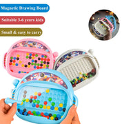 Magnetic Doodle Board For Kids Ages 3 To 8 With Pen And Beads Educational Toy Montessori Gift