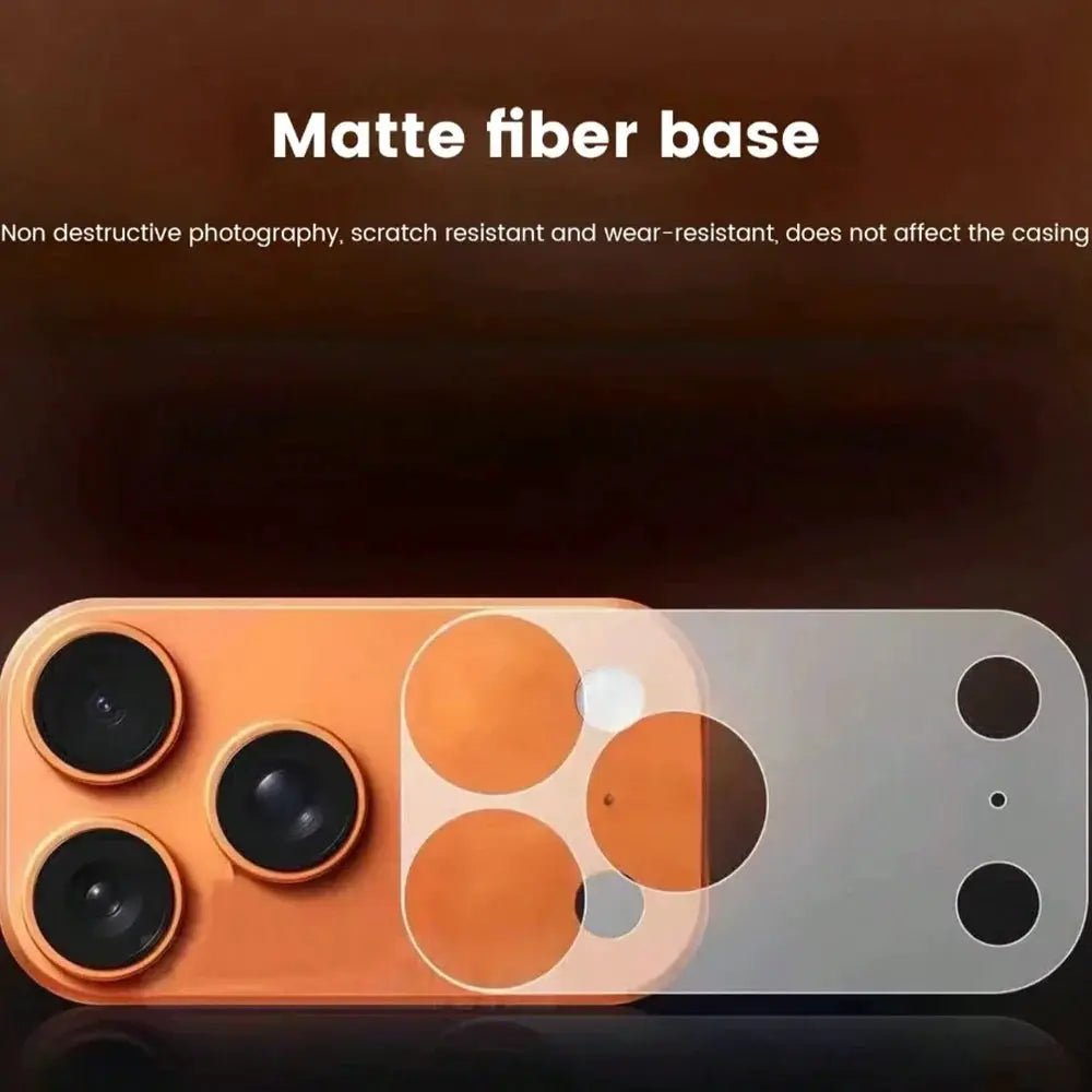 Matte Base Lens Film and Matte PET Back Film Set for iPhone 17 Pro Max and 17 Pro Minimalist Finish