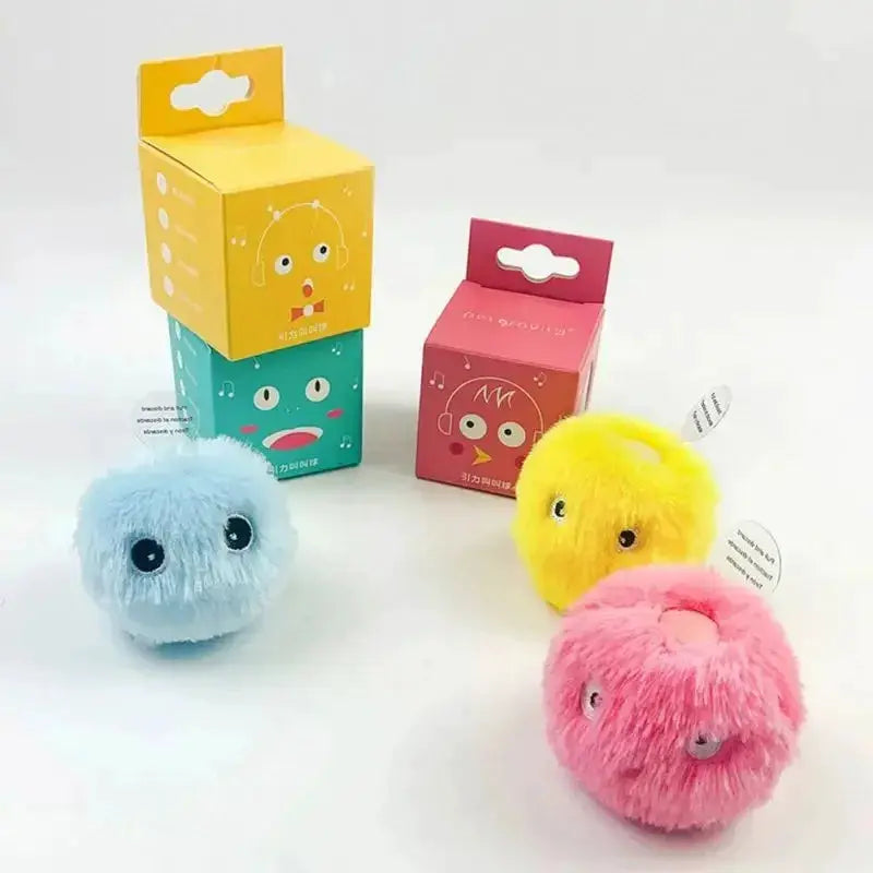Cat Toys EVA Sound Balls With Frogs Chirping Birds Crickets Rolling Plush Soft Self Healing Teaser for Cats