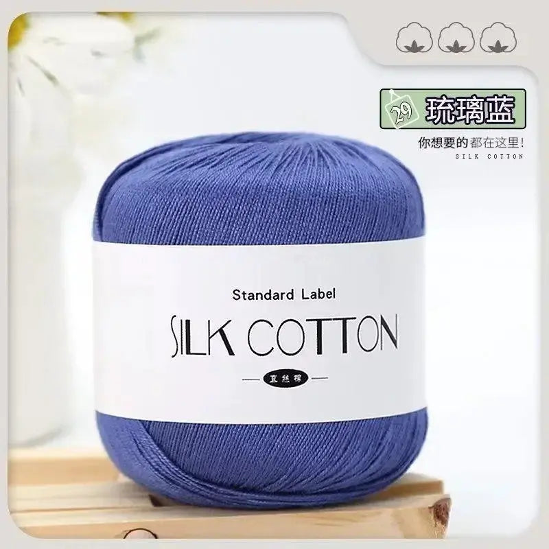 50g Silk Lace Cotton Milk Crochet Yarn For Baby Hand Knitting Warm Soft Thread Cross Stitch Supplies