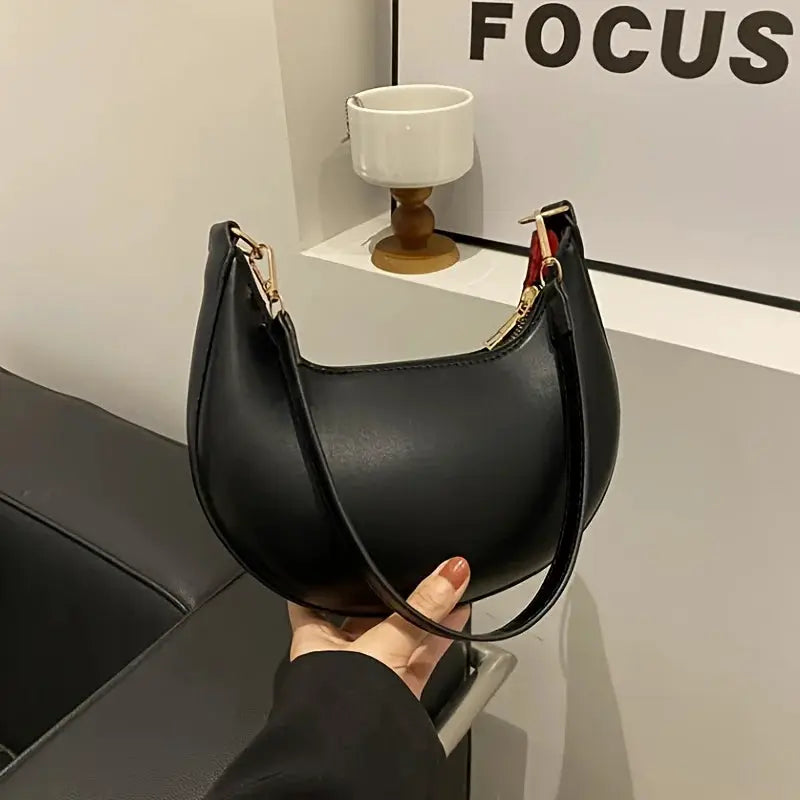 FXZ Moon Shaped Luxury Womens Shoulder Bag Premium PU Leather Craftsmanship For Everyday Sophistication