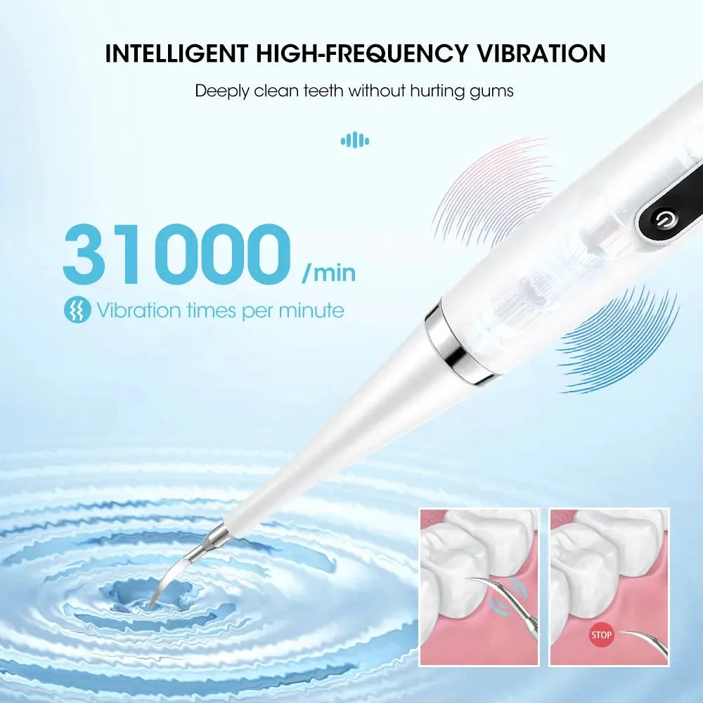 BrightSmile Electric Teeth Cleaner Dental Scaler Waterproof Rechargeable At Home Professional Grade Tartar Removal