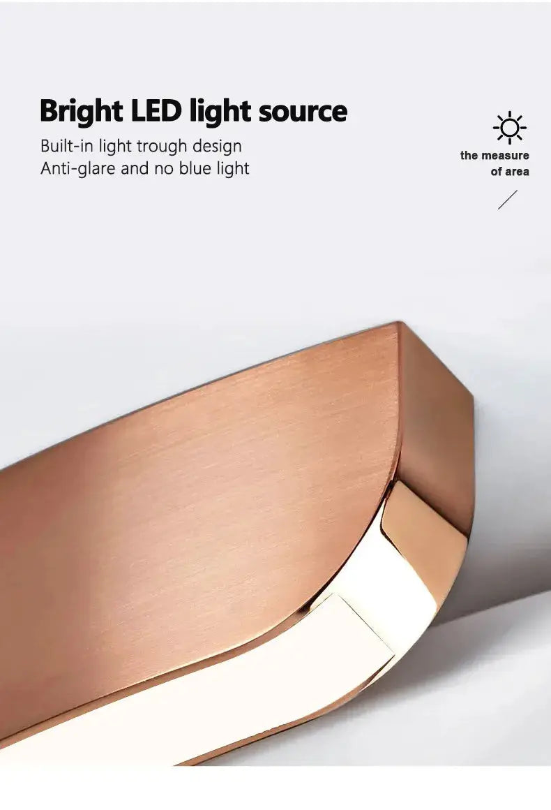 Nordic ring LED pendant lamp in rose gold metal finish hanging light fixture