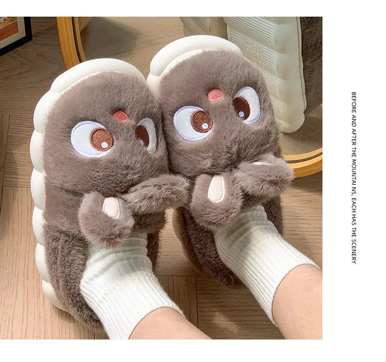 CozyNest Women Cotton Slippers Velvet Lined Plush Flannel Indoor Winter Home Warmth Ultra Soft