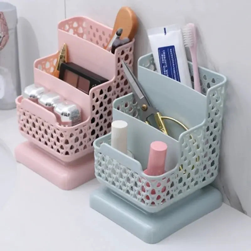 Plastic Desktop Organizer Storage Box for Cosmetics Jewelry and Stationery Makeup Organizer and School Desk Organizer