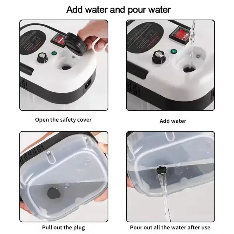 Portable Handheld Steam Cleaner With High Temperature Pressurized Steam For Kitchen And Car Cleaning With Brush Heads