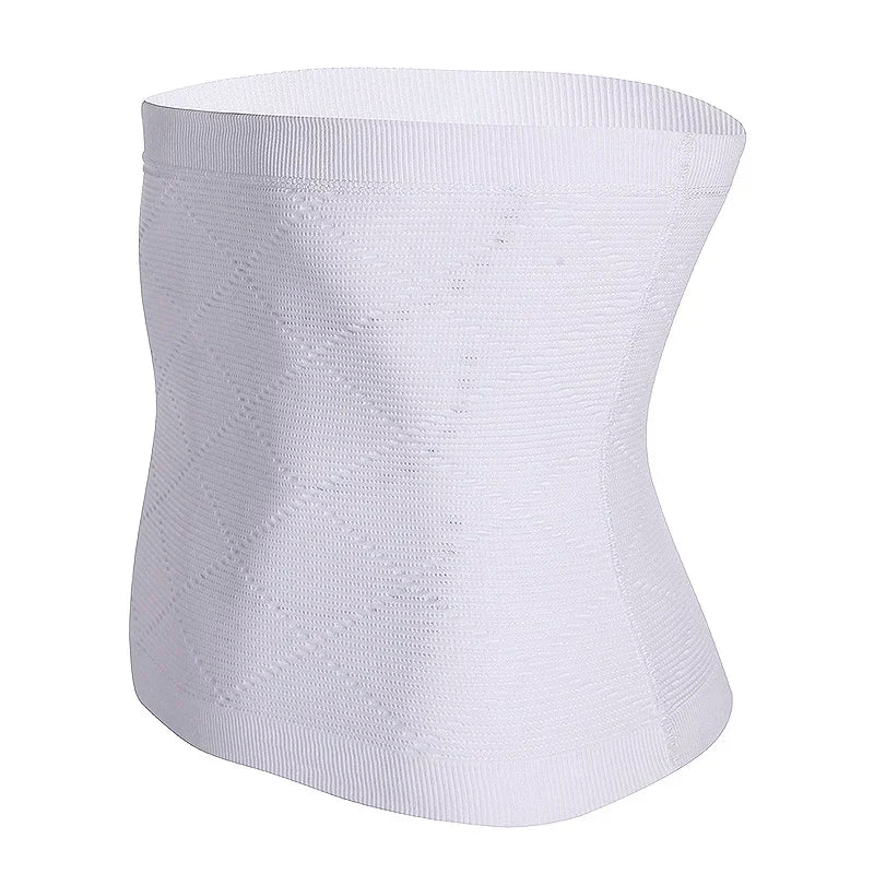 White men's waist cincher shapewear belt with tummy control and abdomen compression