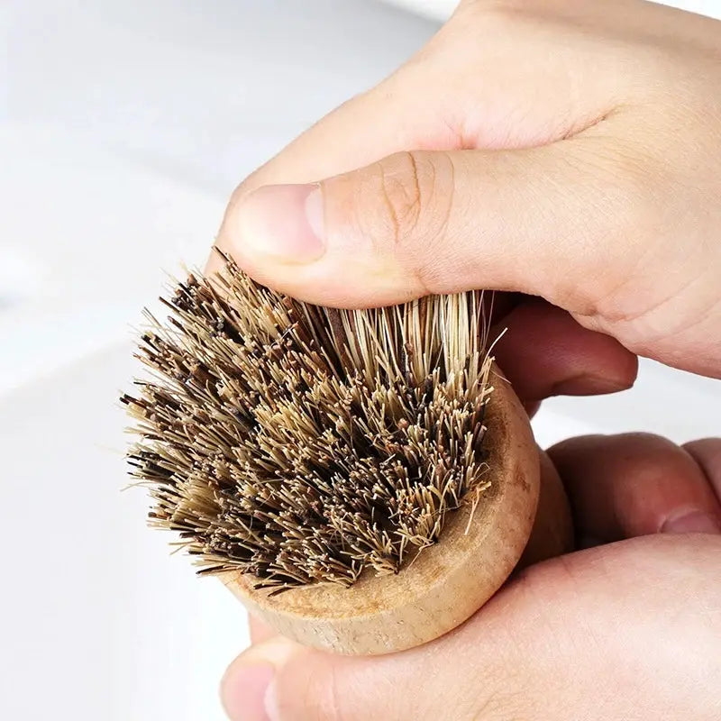 2 Piece Set Wooden Dish Brush With Natural Sisal And Coconut Fiber Eco Friendly Zero Waste Kitchen Cleaning Tools