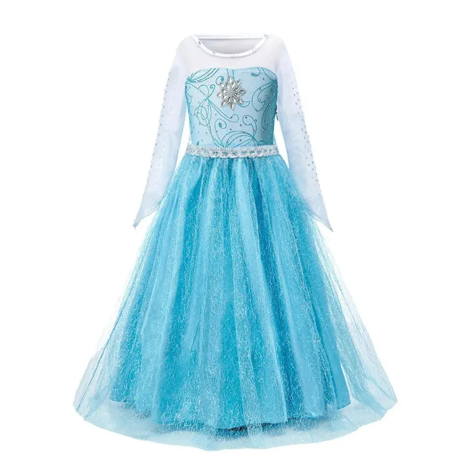 Girls Elsa Anna Rapunzel Jasmine Princess Dress Costume For Carnival Party Cosplay Halloween Christmas