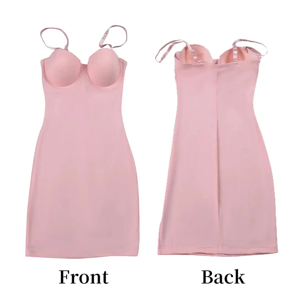 Backless Short Bodycon Dress With Skinny Straps Solid Color For Summer