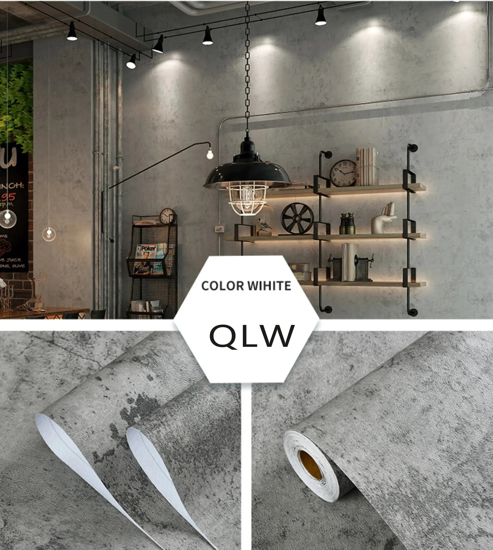 Cement Grey Self Adhesive Wallpaper For Living Room And Furniture Decor Waterproof Vinyl Wall Stickers Easy To Install