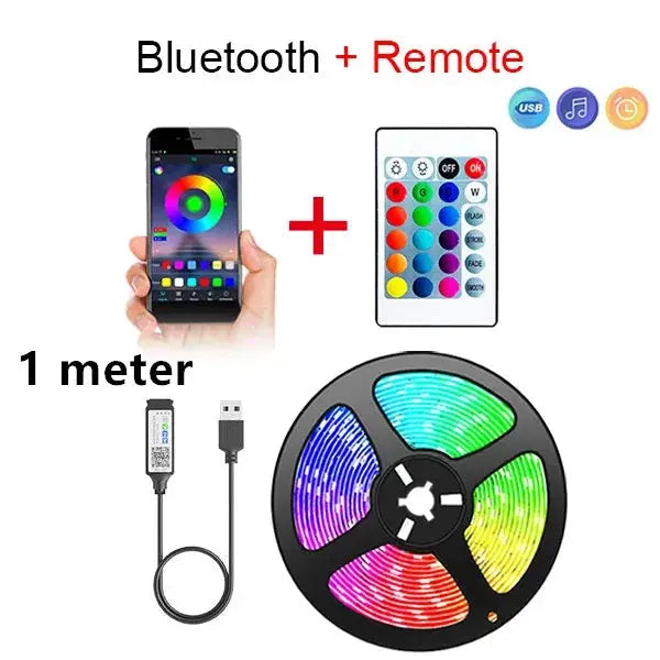 NovaLux Bluetooth LED Strip Lights SMD 5050 Flexible Ribbon for TV Backlighting App Controlled