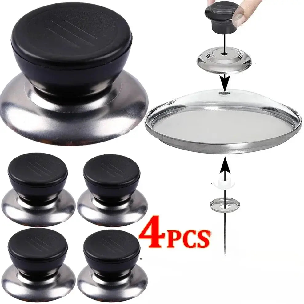 Universal Pot Lid Handle Covers Four Piece Interchangeable Knobs For Pressure Cookers And Cookware