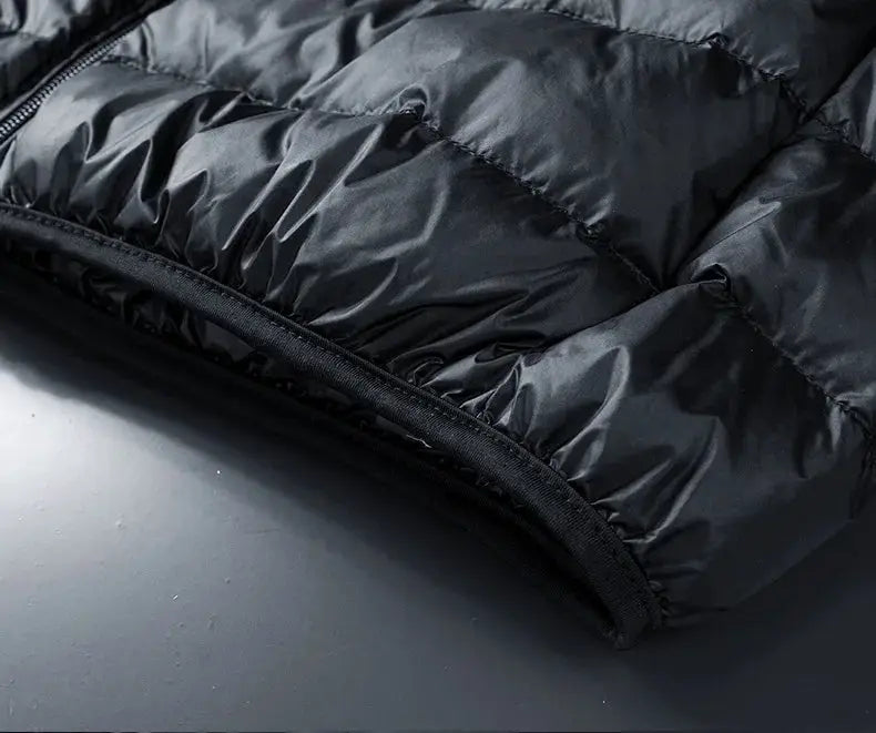 Plus-size men's black puffer down jacket by Simples Market