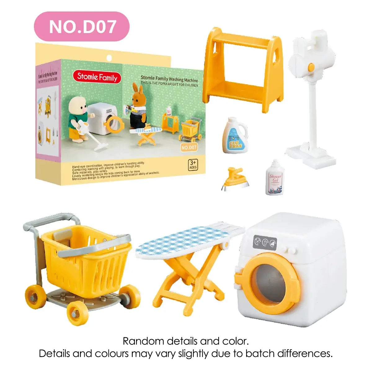 1:12 Scale Miniature Furniture Set Forest Family Kitchen Dining Table Dollhouse Accessories Pretend Play Gift for Girls