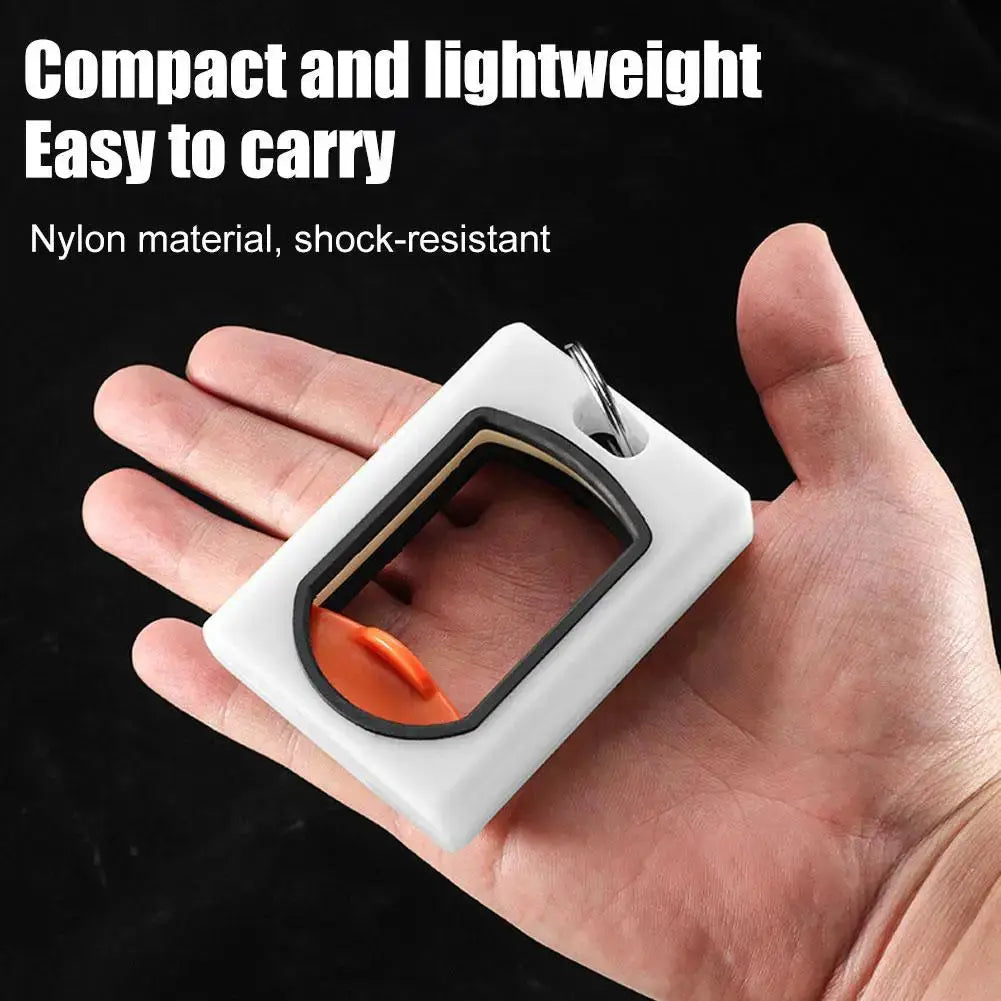Simples Market square cable tie organizer, white nylon holder with black inner frame, portable