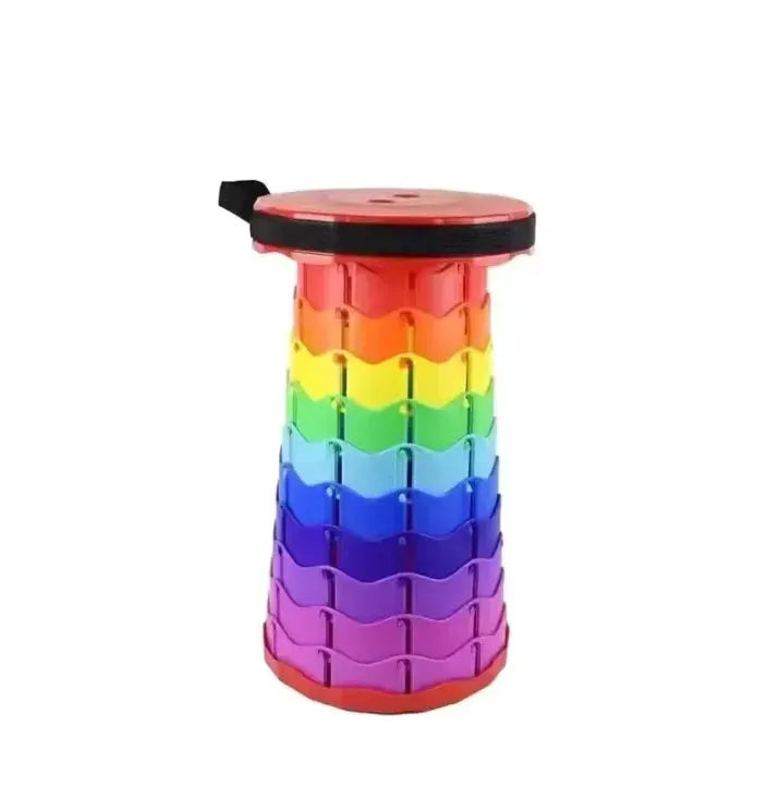 Portable Plastic Folding Telescopic Chair For Fishing Beach Camping Lightweight Adjustable Stool Compact Foldable Seat
