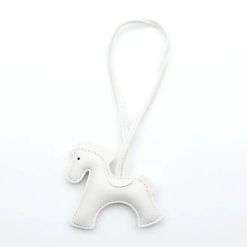 Premium PU Leather Pony Embellishment Car Keychain Multicolor Horse Design For Bags Keys Gift Birthday