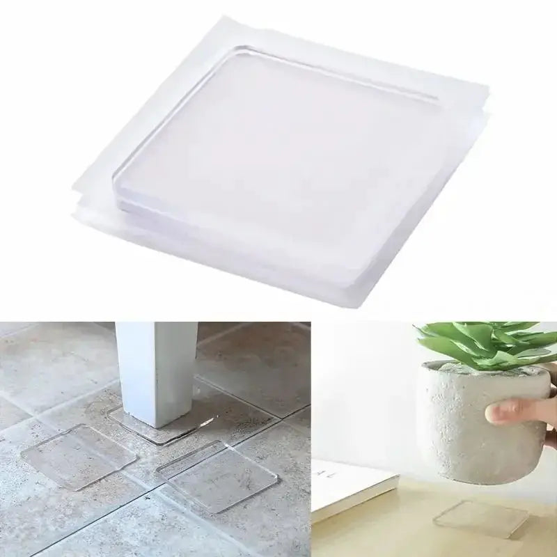 4pc transparent silicone anti-vibration non-slip mats for washing machines, Simples Market