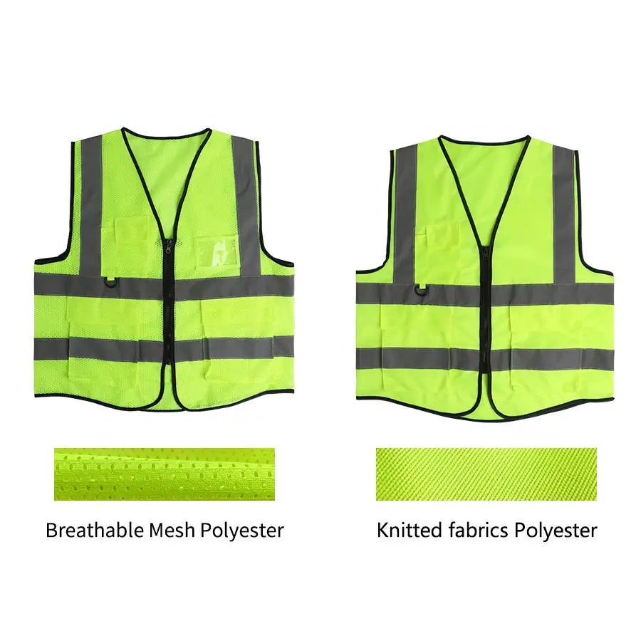 High Visibility Safety Vest Adjustable for Running Cycling Outdoor Traffic Night Security