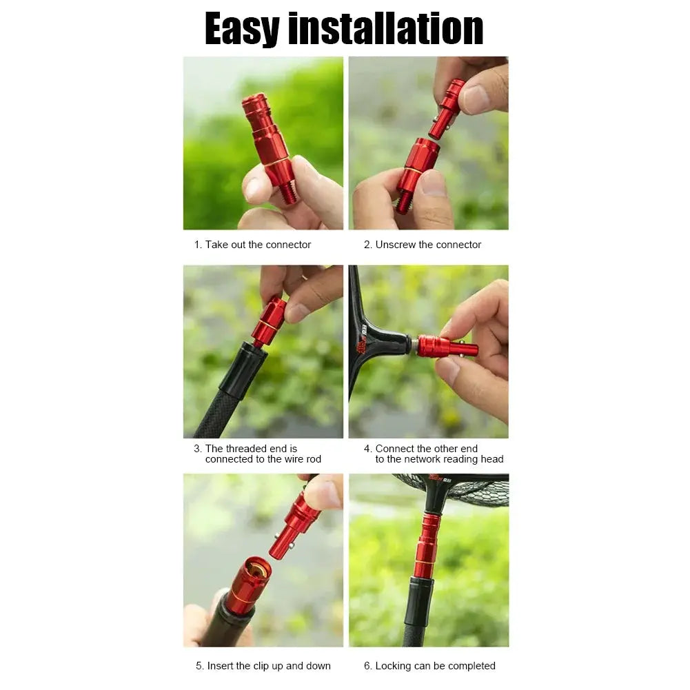 Anti Rotation Landing Net Head Adapter Screw For Secure Net Connection Prevent Fish Escape During Retrieval