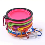 Foldable Dog Travel Bowl Portable Silicone Water Bowl with Lip
