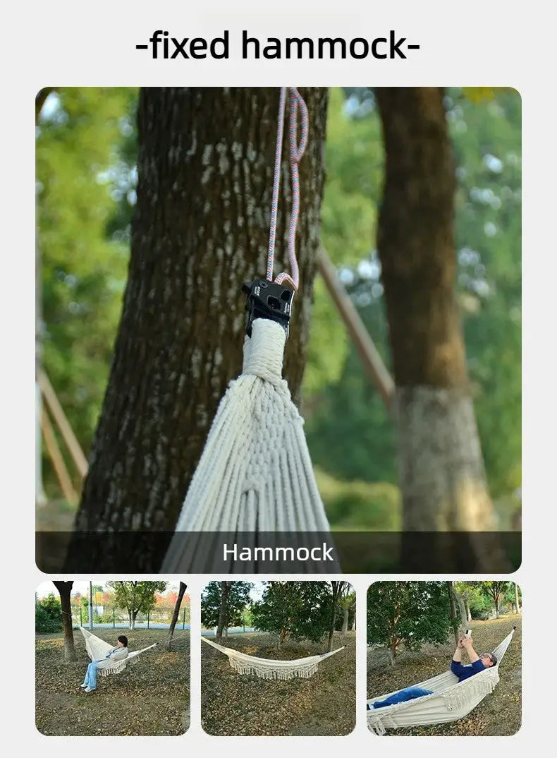 Hammock rope tensioner by Simples Market; aluminum alloy self-lock anti-slip tightener for 2–10mm ropes