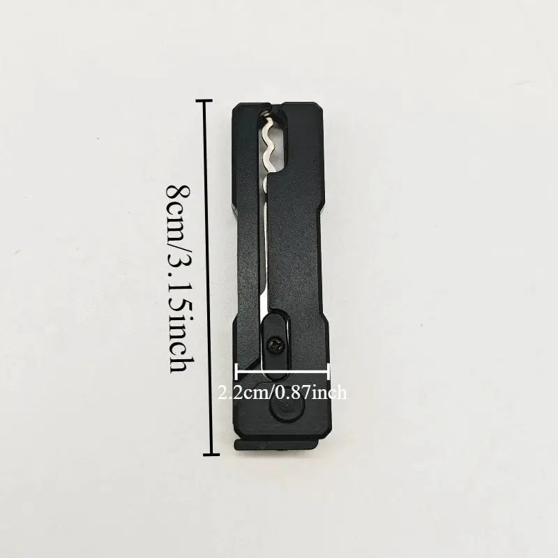 Stainless steel outdoor multi-tool, compact black quick-flip design, 8 cm long, Simples Market