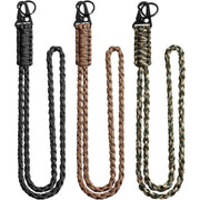 Simples Market heavy-duty paracord lanyard keychain, 7-core braided with metal clip, set of five colors.