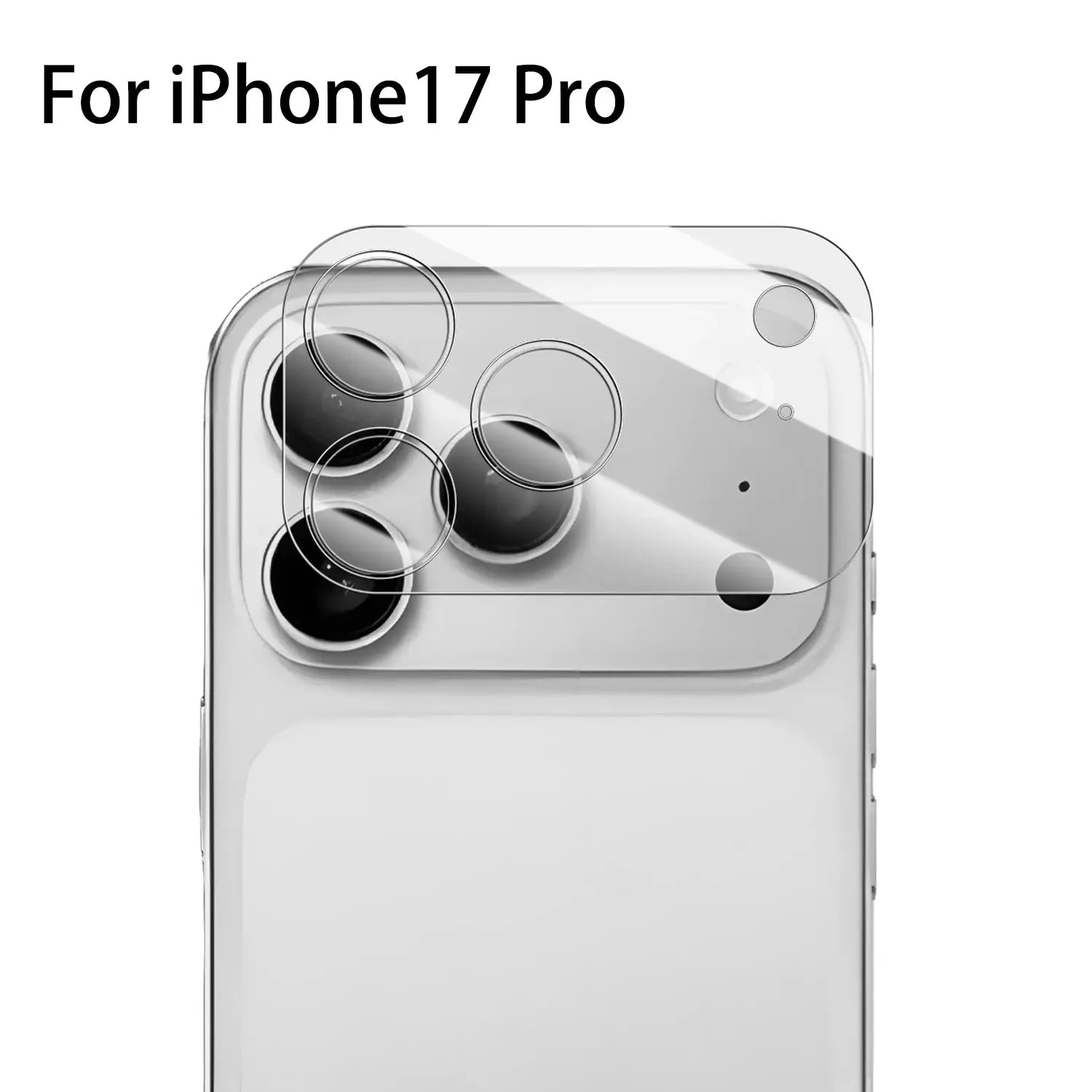 Simples Market camera lens tempered glass protector for iPhone 17 Pro, full-coverage clear anti-scratch film