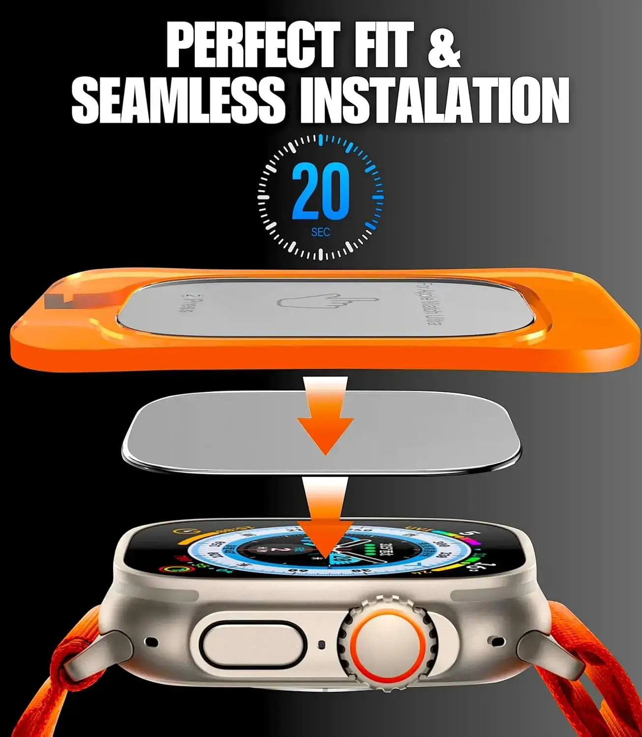 Tempered Glass For Apple Watch Ultra 1/2/3 49mm With Alignment Tool Screen Protector For iWatch Ultra 1 2 3 49mm Accessories