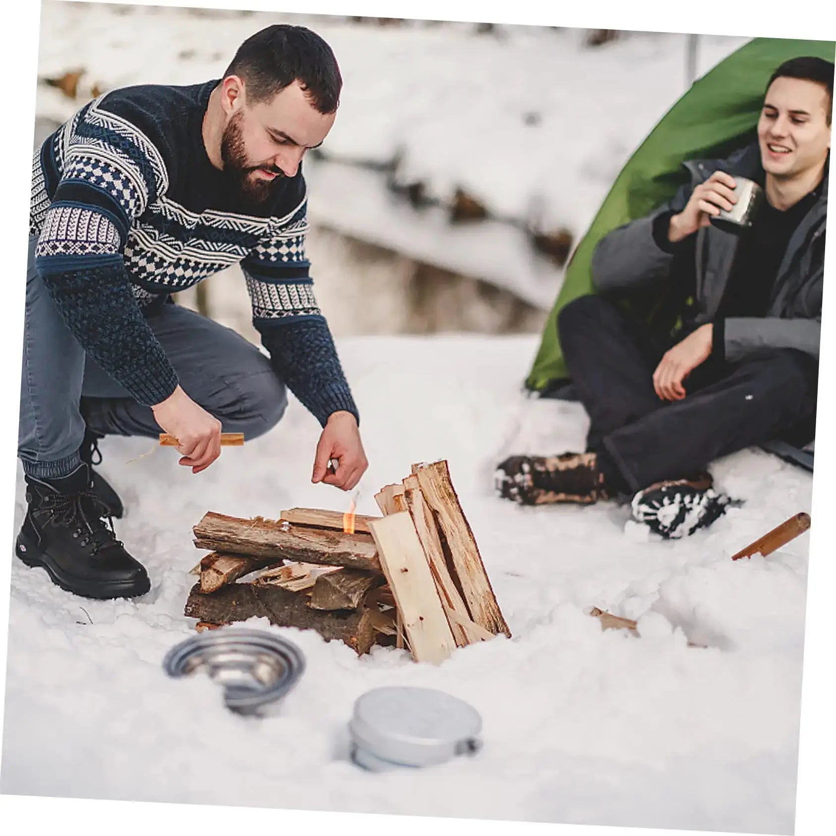 Rafford 2Pcs pine wood ignition matches for outdoor camping