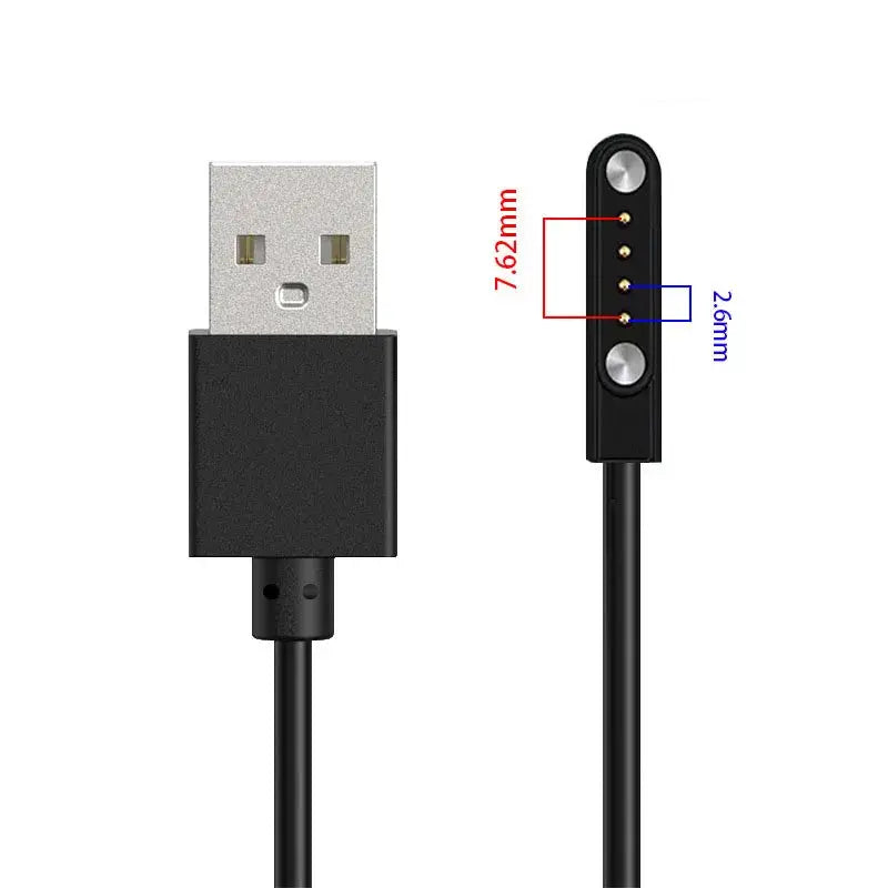 Simples Market smartwatch USB charging cable with 2/4-pin dock adapter