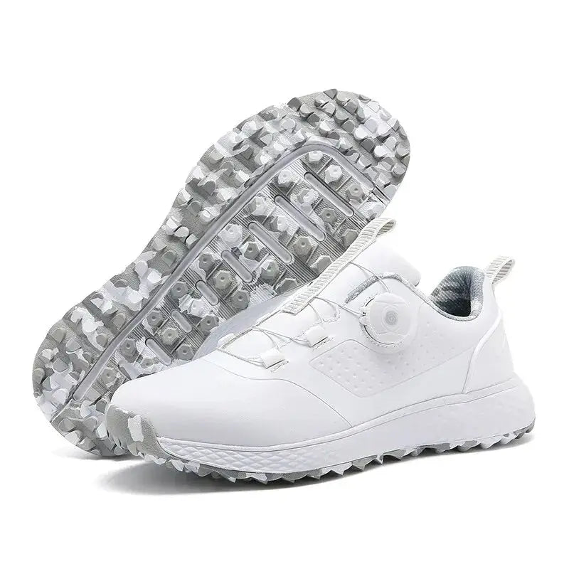 ApexGolf Waterproof Golf Sneakers With Quick Lacing For Men And Women Casual Outdoor Footwear