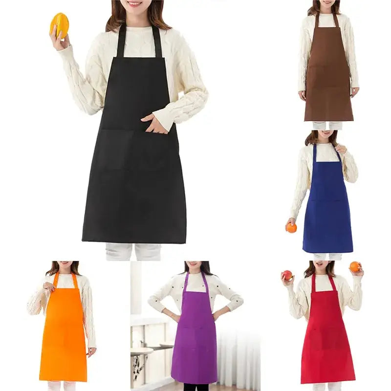 ChefGuard Adjustable Unisex Waterproof Polyester Cooking Apron With Pockets For Kitchen And Barbecue