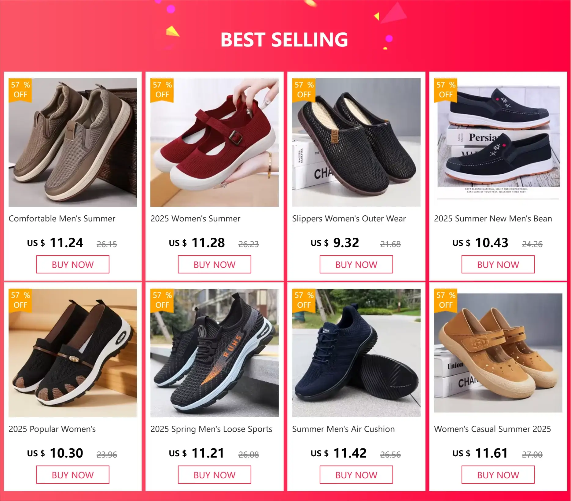Men's casual sneakers by Simples Market; collage of 4 breathable lightweight running and walking shoes on sale