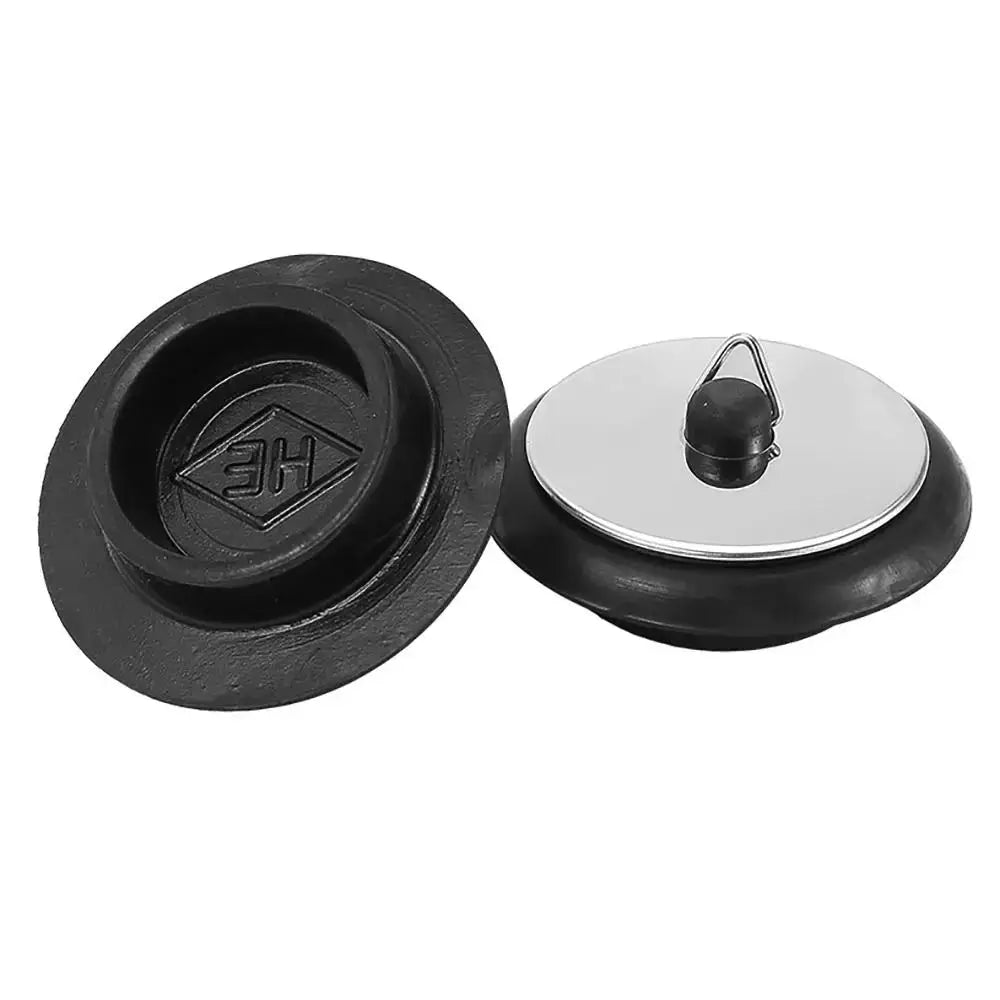 Tub stopper with hanging ring by Simples Market; black rubber drain plug for universal 4/4.3/5 cm tub drains