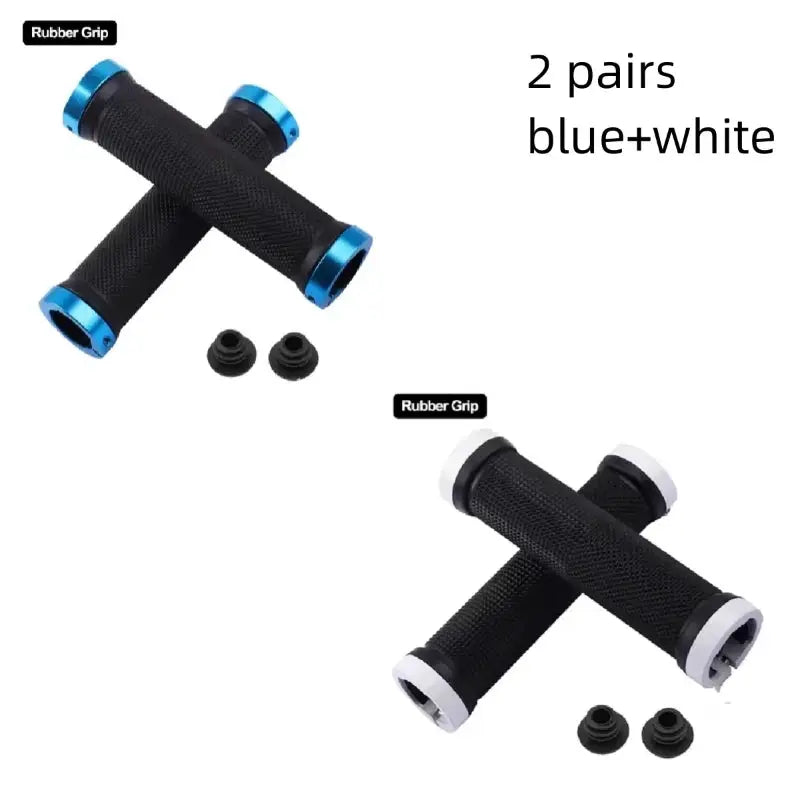 Bicycle Handlebar Grips Rubber Bilateral Lock Non Slip For BMX MTB Mountain Bikes Cycling Accessories