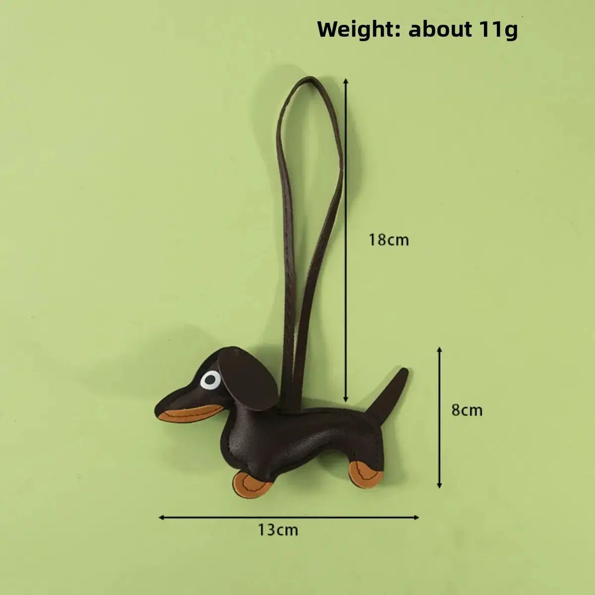 Cute Dachshund Leather Design Keychain Dog Charm For Bag And Car Ornament Perfect Gift For Women Friends And Couples