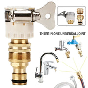 15-23mm Universal Hose Tap Adapter Faucet Connector Copper Plated Aluminum Garden Water Hose Pipe Fitting