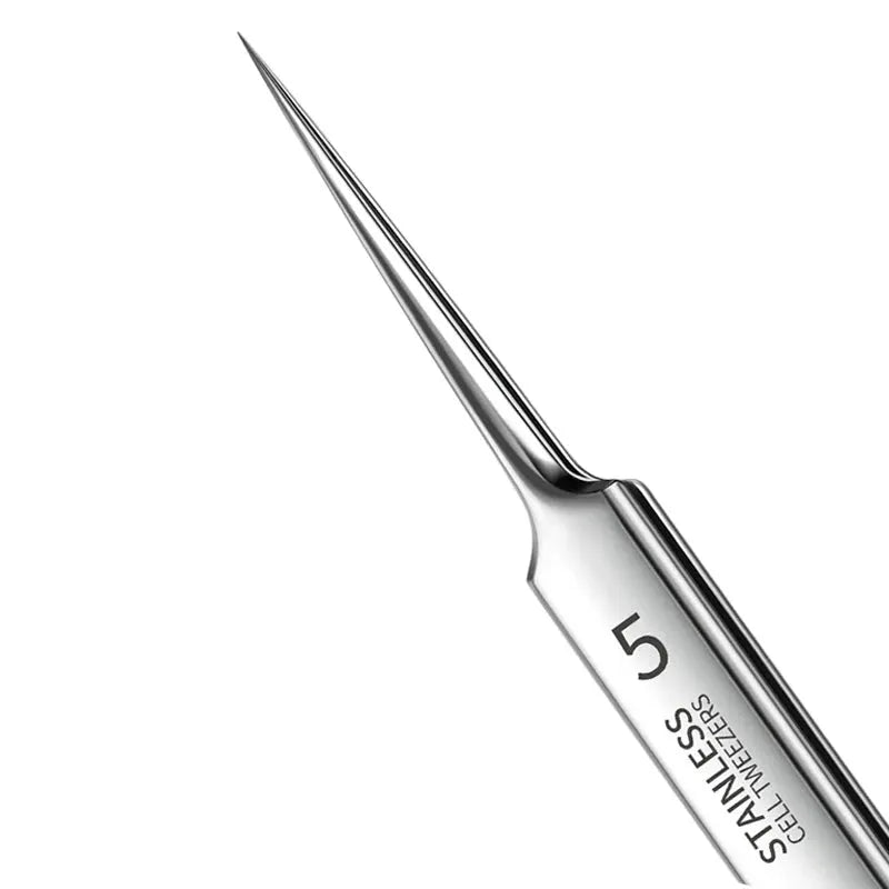 Simples Market No. 5 precision tweezers, stainless steel with ultra-fine pointed tip