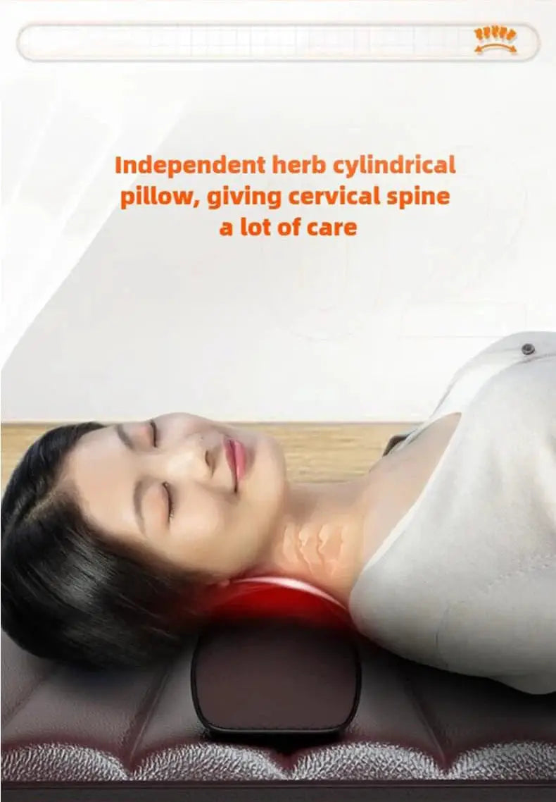 Electric full-body massage mattress with heating and neck/shoulder/waist airbags by Simples Market