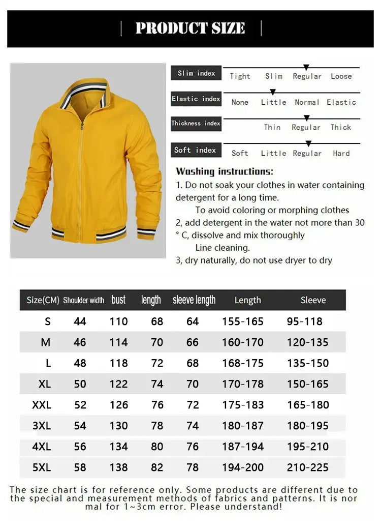 Simples Market yellow men's bomber jacket with zip and striped rib collar and cuffs.